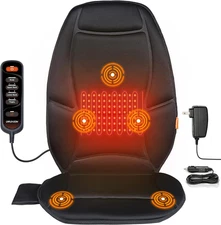 Back Massager for Chair, Vibration Massage Seat Cushion, Heated Seat Cover for L