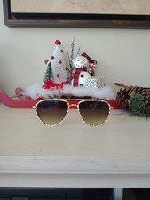 KREWE Coleman Checkered Mixed-Media Aviator Sunglasses