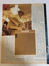 1992 Alan Jackson Vintage Magazine Article One Page ART5