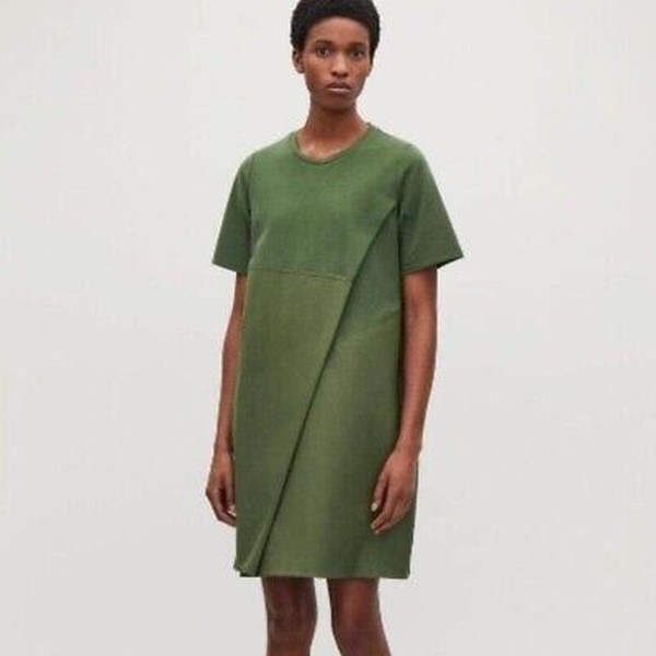 Women COS Dress Khaki Cotton 38 / M / 46