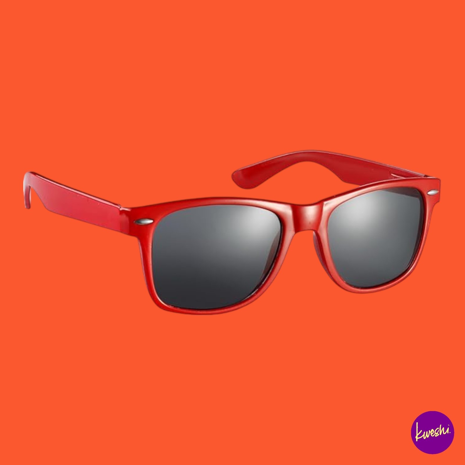 KOMONEE Unisex Drifter Sunglasses, UV400, Red, One Size