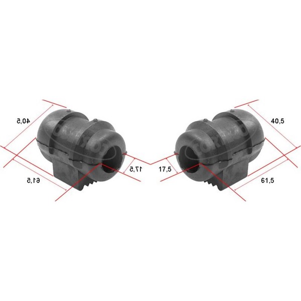 2X Corteco Lagerung Stabilisator Vorne Links Rechts FüR Renault Megane I BA0/1_-image