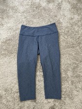 North Face Leggings Womens XL Blue FlashDry Athletic Yoga Pants Cropped Stretch