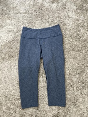 North Face Leggings Womens XL Blue FlashDry Athletic Yoga Pants Cropped Stretch