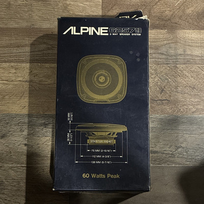 Alpine 6257CD 2-Way Car Speaker System 5-1/4in 20W RMS (BOX ONLY WITH COVERS)