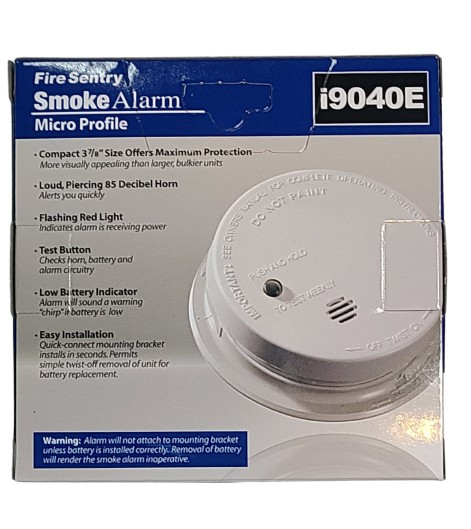 KIDDE Fire Sentry Smoke Alarm Micro Profile i9040E Battery Operated *4PK*