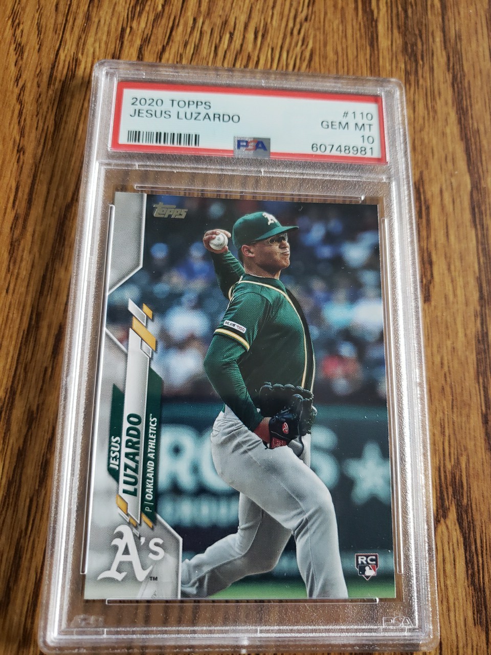 2020 Topps Series 1 Jesus Luzardo #110 RC Rookie PSA Gem Mint 10 Athletics