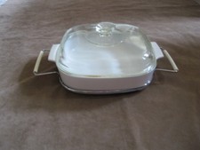 Vintage Corning Ware  A-10 MICOWAVE 2 QUART  Casserole Dish w/Lid & Cradle