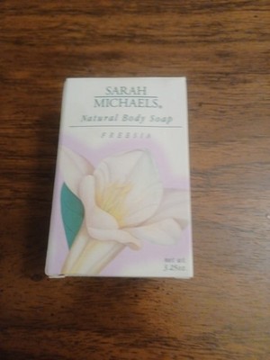 Vintage Estate Sale Brand New Sarah Michael's Natural body Soap Freesia