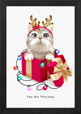 Spaß mit Katzen 7 gerahmtes Wandbild Poster Leinwanddruck Bild