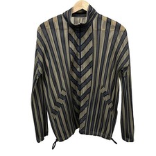 Auth PLEATS PLEASE - Beige Dark Navy Women's Lightweight Jacket