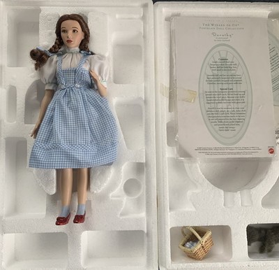 Dorothy Wizard of Oz  Timeless Treasures 12'' Porcelain Doll Mattel 2000