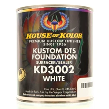 1 QUART WHITE Color KD3002 House of Kolor DTS Auto Surfacer Sealer Epoxy Primer