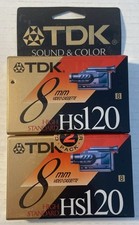 2 Pk - TDK HS120 8mm Video Tapes 2pk Hi-8 Hi8 Cassette Tapes Sealed NEW STOCK