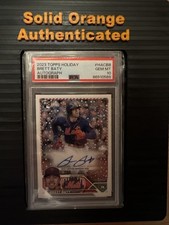 2023 Topps Holiday Auto Brett Baty /200 HACBB PSA 10
