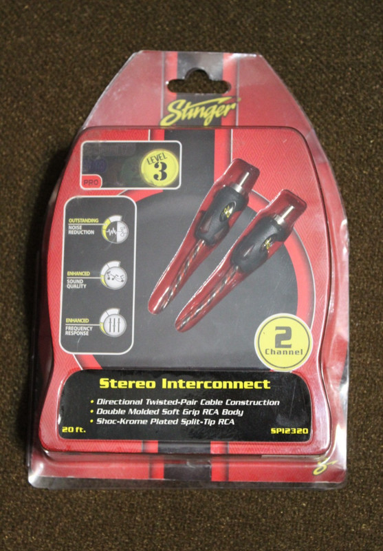 Stinger TWISTED PRO Level 3 SP12320 2-Channel RCA Interconnect Cable 20 ft NIB