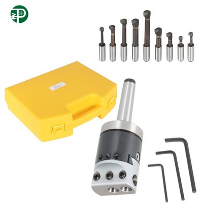 2'' Boring Head (7/8-20) With MT2 Shank & 9 Pack 1/2'' Shank Boring Bar Sets