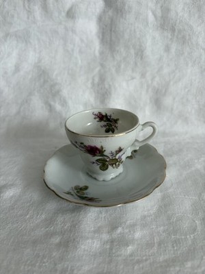 ACME China Rose Desitasse Teacup and Saucer Made in Japan Vintage 1950s