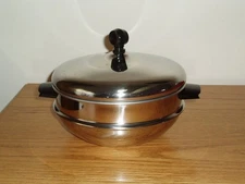 Farberware Double Boiler Insert with Lid that fits vintage 3 quart pot EUC