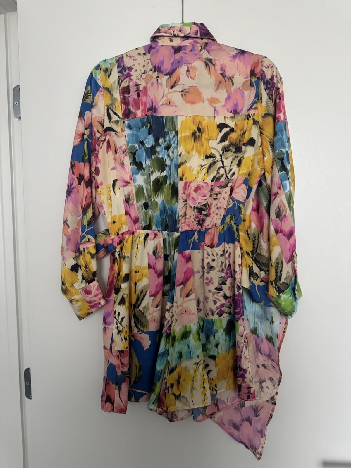 Women’s Multicolored Patchwork Print Jumpsuit Siz… - image 5