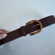 Vintage Banana Republic Bamboo Style Buckle Suede Belt