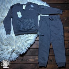 Tommy Bahama Kids 2 Piece Sweatshirt Jogger Outfit Set Charcoal Gray NWT 5/6 