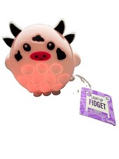 LIGHT UP FIDGET Cow with Suction Cup / Popping Bubbles