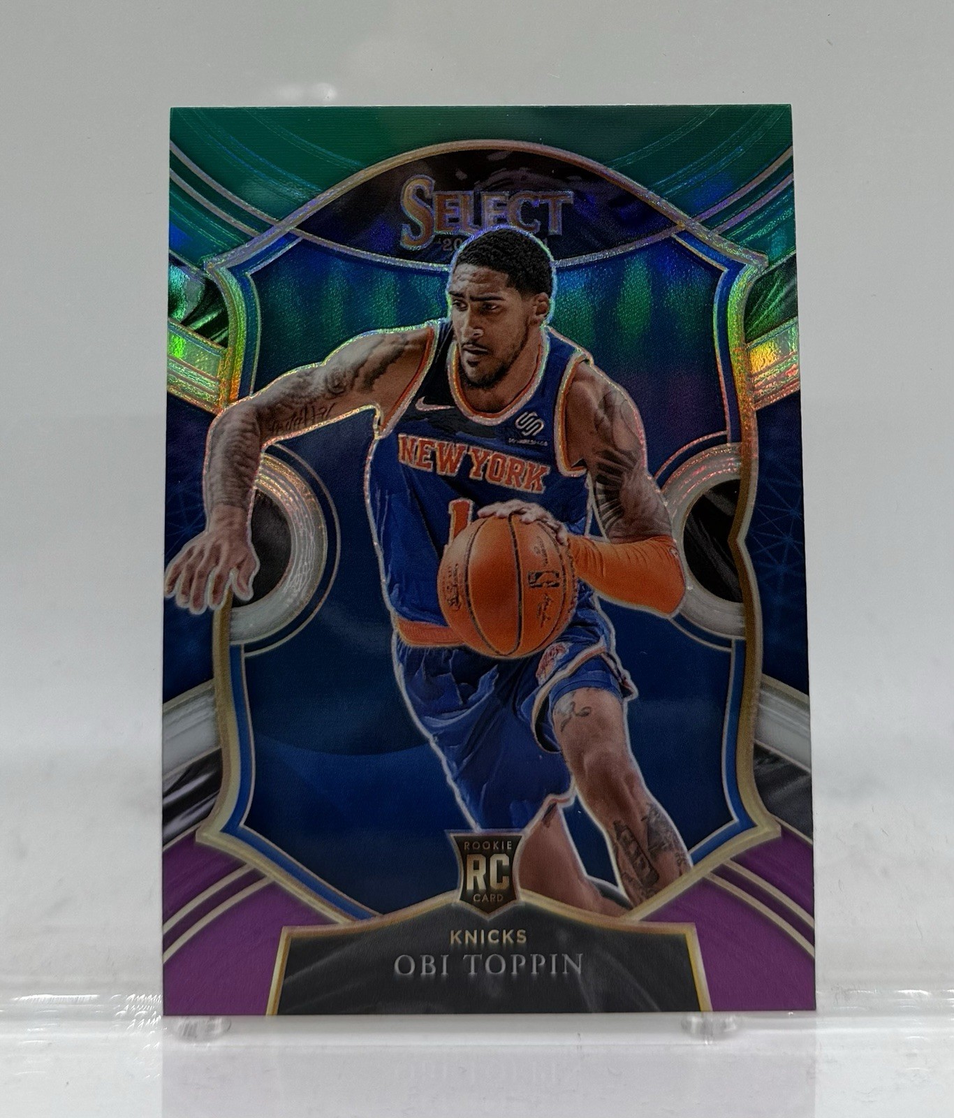 2020-21 Obi Toppin Select Concourse Rookie RC Green White Purple #68 Pacers