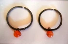 Museum quality Bronze Age Silver Carnelian Earrings, circa 8th century BC