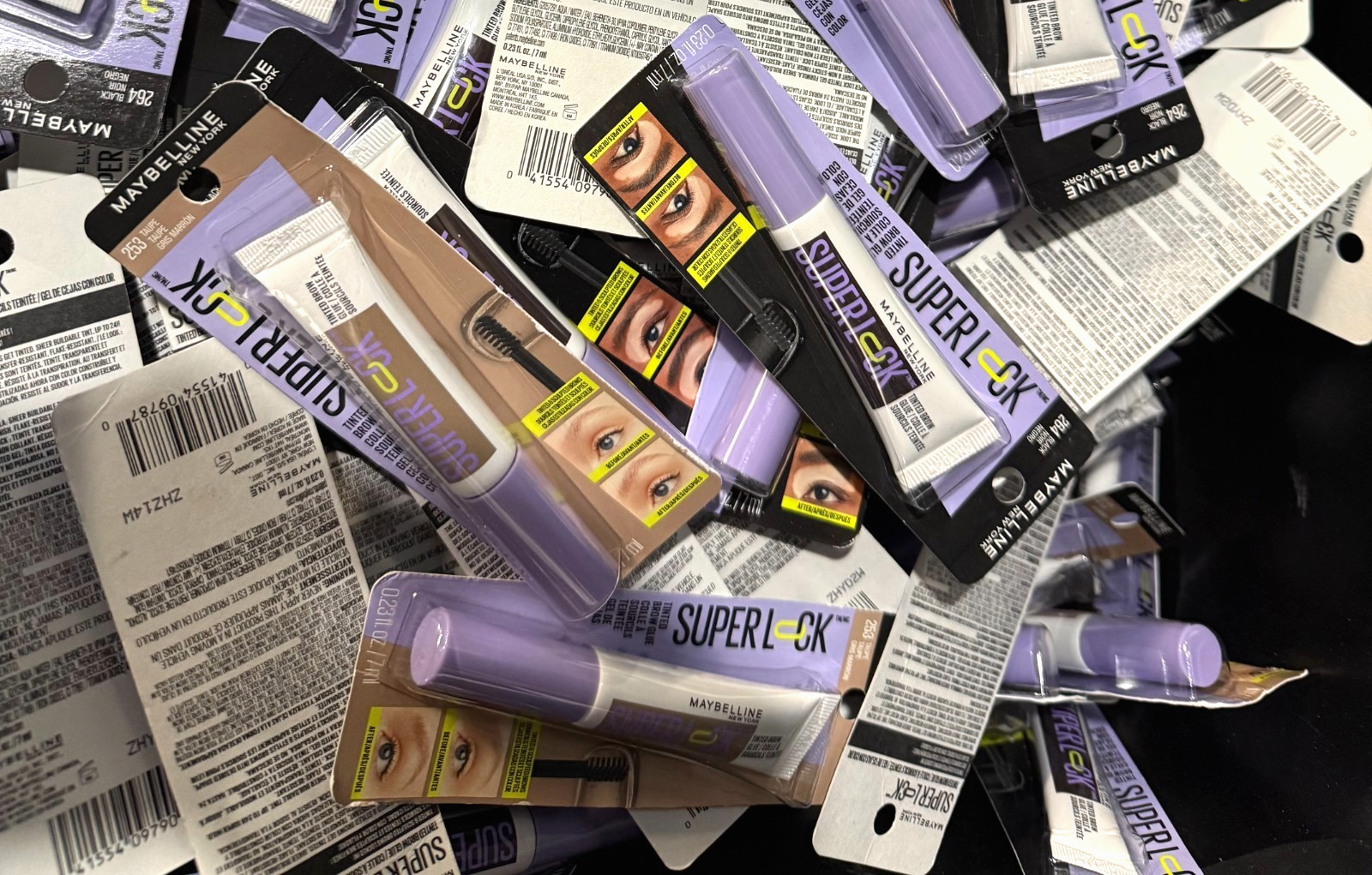 Maybelline SuperLock Tinted Brow Glue- Wholesale Lot of 50pc