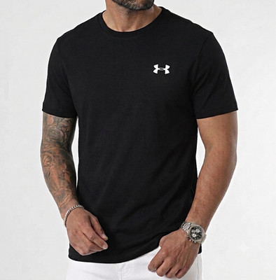 Under Armour Herren T-Shirt weiches Bio 100% Baumwolle Farbe Schwarz
