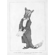 HARRY B. NEILSON in the Gloaming Antique Comic Print 1896