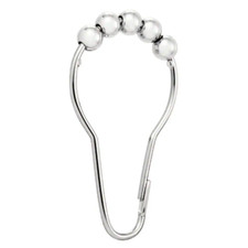 Shower Curtain Rings in Chrome 12-Pack 