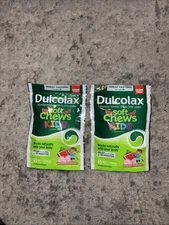 2 Dulcolax 15 Soft Chews Laxative for Kids Watermelon Stimulant Free Exp 8/31/26