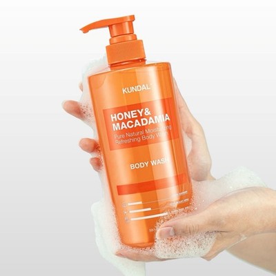 KUNDAL Honey & Macadamia Body Wash Duschgel 500ml Pure Natural Babypuder