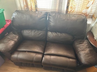 Living room chair set- Leather reclining