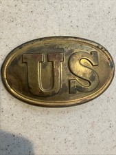 Vintage U.S. Civil War Union Army 1861-65 Enlisted Mans Brass Lead Belt Buckle