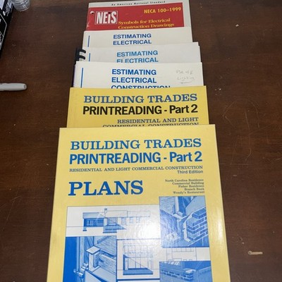 7-Electrical Student Books Covering Estimating,Print Reading,Symbols,Plans,Etc.