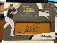 2020 Immaculate Debut Moments Relics Leather /99 Zack Collins Auto