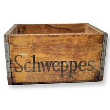 1954 Schweppes Soda Pop 24 Bottle W9od Crate (Toledo, Ohio) 15.5"x10"x8"