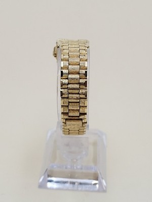 Vintage Longines QWR Diamond Tank Watch MZ 5704 Gold Bark Finish