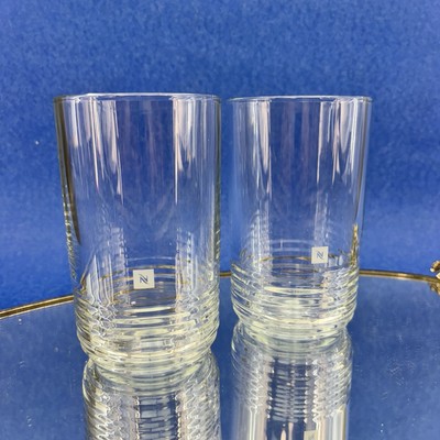 Nespresso Barista Recipe Pair Of Large Coffee Cup Tempered Glasses Italy