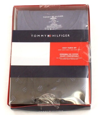 Tommy Hilfiger Short Sleeve Crew Shirt Fleece Pants Sleep Set
