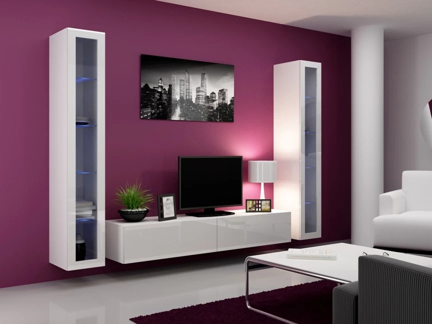 Modern Living Room Furniture Set Entertainment TV Unit Wall Cabinet VIVA 5