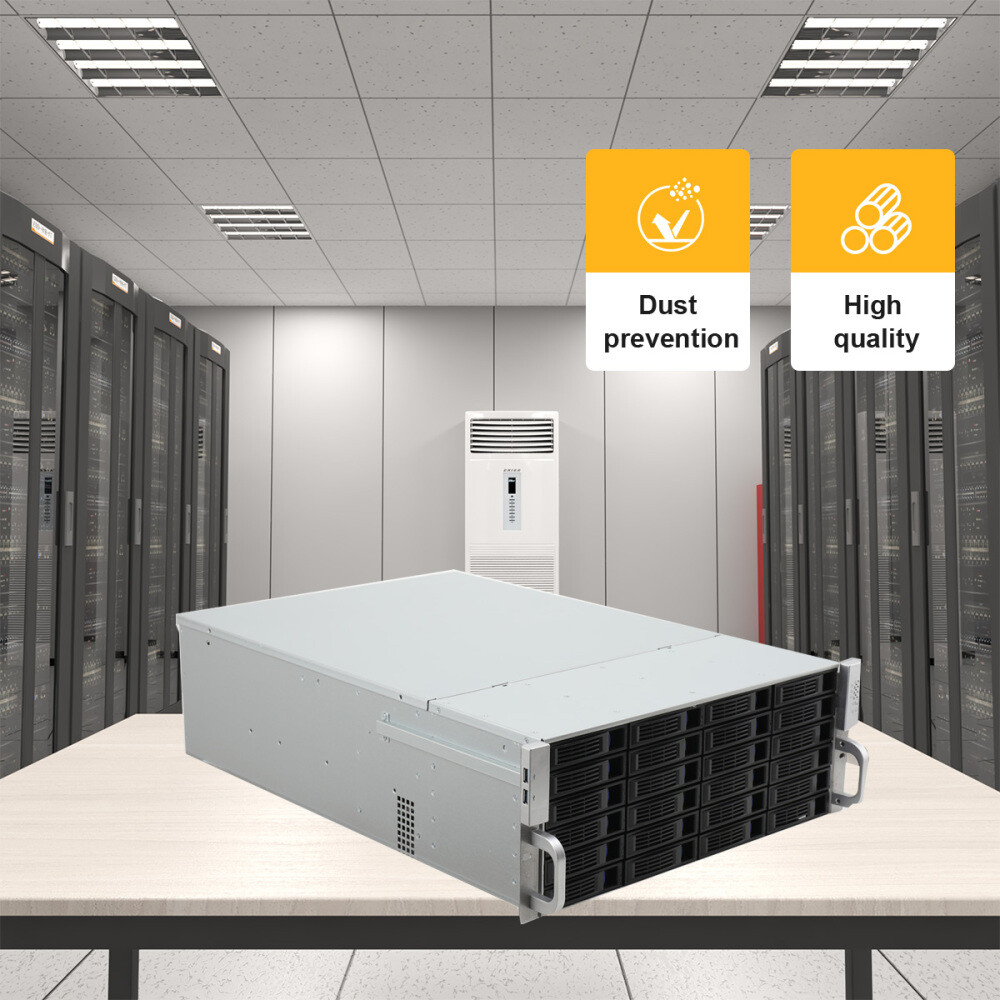 4U Rackmount Server Case w/ 24 HotSwappable SATA/SAS 6G Drive Bays 4U