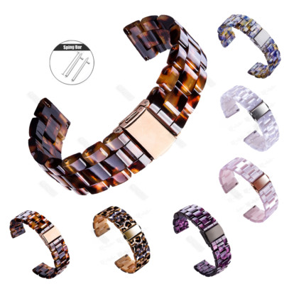 20 22mm Tortoise Shell Resin Watch Band 