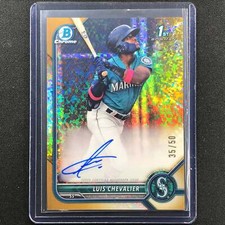 2022 Bowman Chrome Luis Chevalier 1st Prospect Auto Gold Mini-diamond 35/50