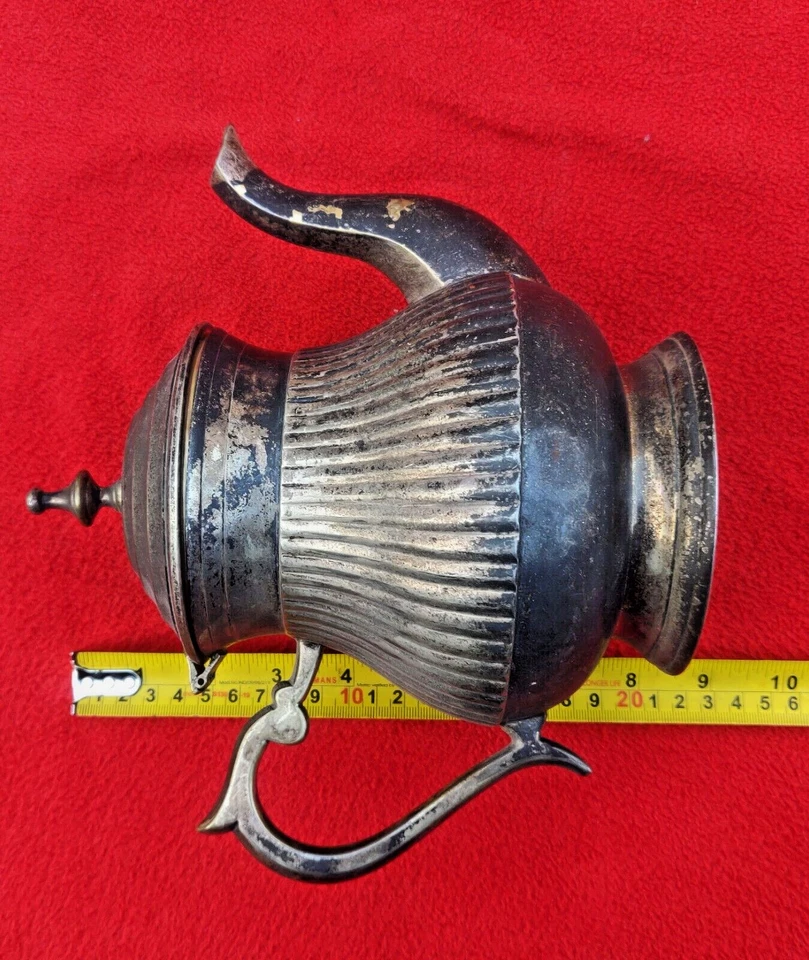 Vintage German Silver Good Condition Antique Coffee And Teapot - Image 3 of 4