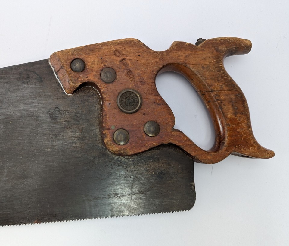 Antique Henry Disston Carpenters D-8 Gentleman’s #8 Hand Saw 26” Rip ...