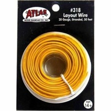 Atlas 318 Layout Wire 20 Gauge 50' - YELLOW